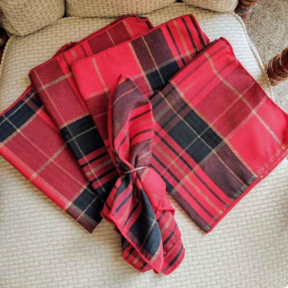 Christmas Cloth Napkins Set of 5!